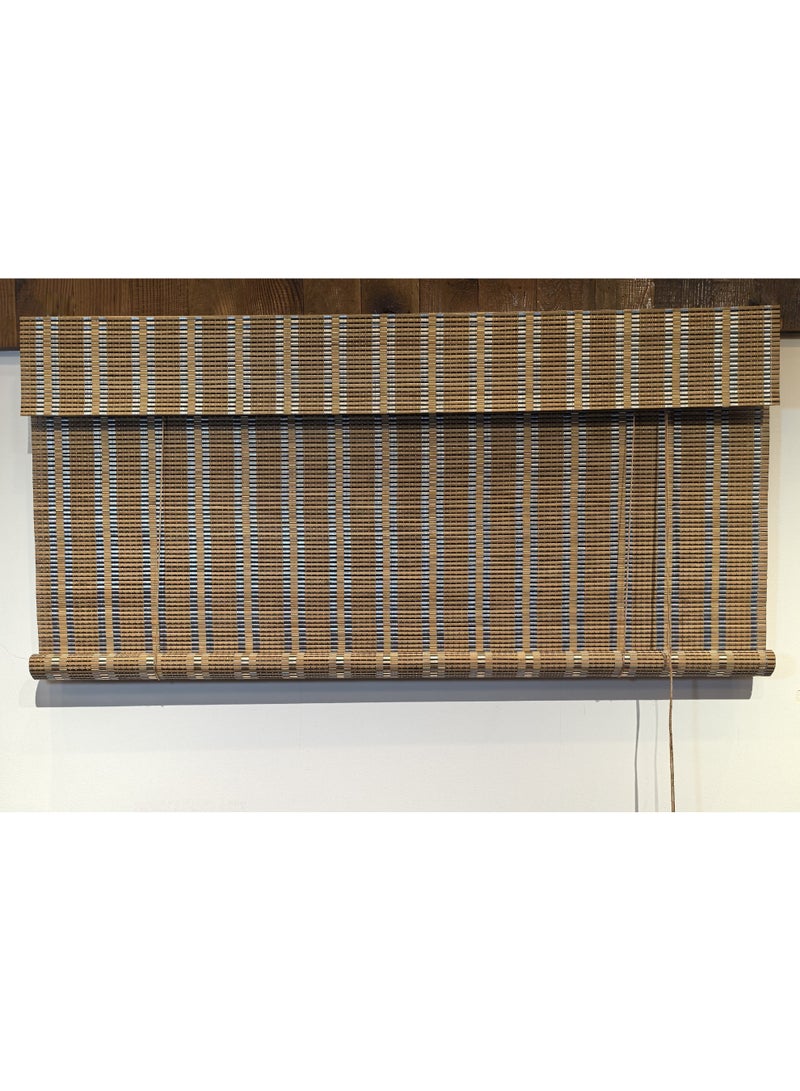 APLUS Bamboo blinds made of natural bamboo Basic color: beige with interwoven colors. Easy to install. Installation tools included. - Image 3