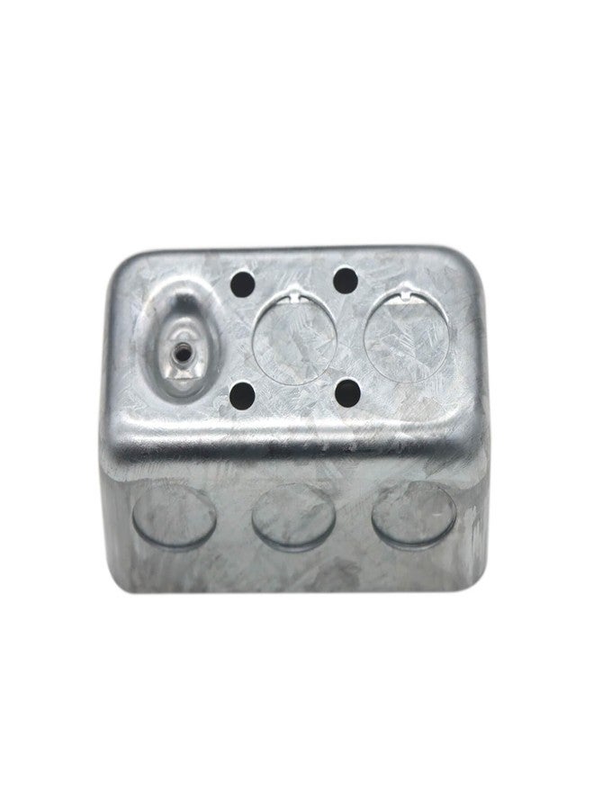 Qlvily 12 Packs 4x2 Inch Metal Electrical Box, Single Gang Electrical Box, Ten 1/2 Inch Knockouts, Raised Ground, 13 Cu. in. Capacity, 1-7/8" Deep, Junction Box Metal, Galvanized - Image 3