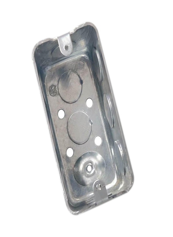 Qlvily 12 Packs 4x2 Inch Metal Electrical Box, Single Gang Electrical Box, Ten 1/2 Inch Knockouts, Raised Ground, 13 Cu. in. Capacity, 1-7/8" Deep, Junction Box Metal, Galvanized - Image 4