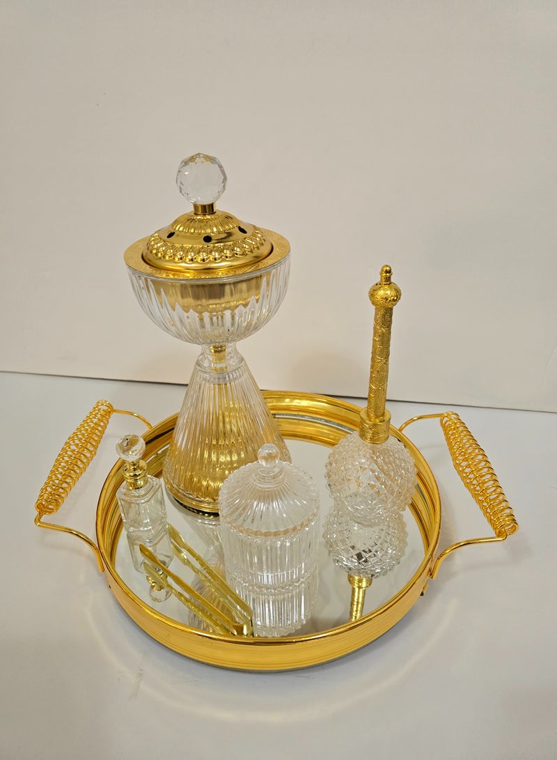 Smoker set - Consists of (smoke - incense burner - tongs - perfume sprayer - tula stick - round tray)  - Image 2