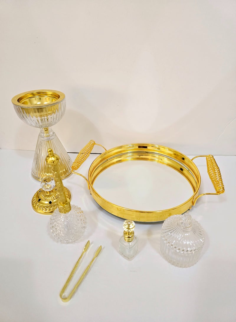 Smoker set - Consists of (smoke - incense burner - tongs - perfume sprayer - tula stick - round tray)  - Image 3