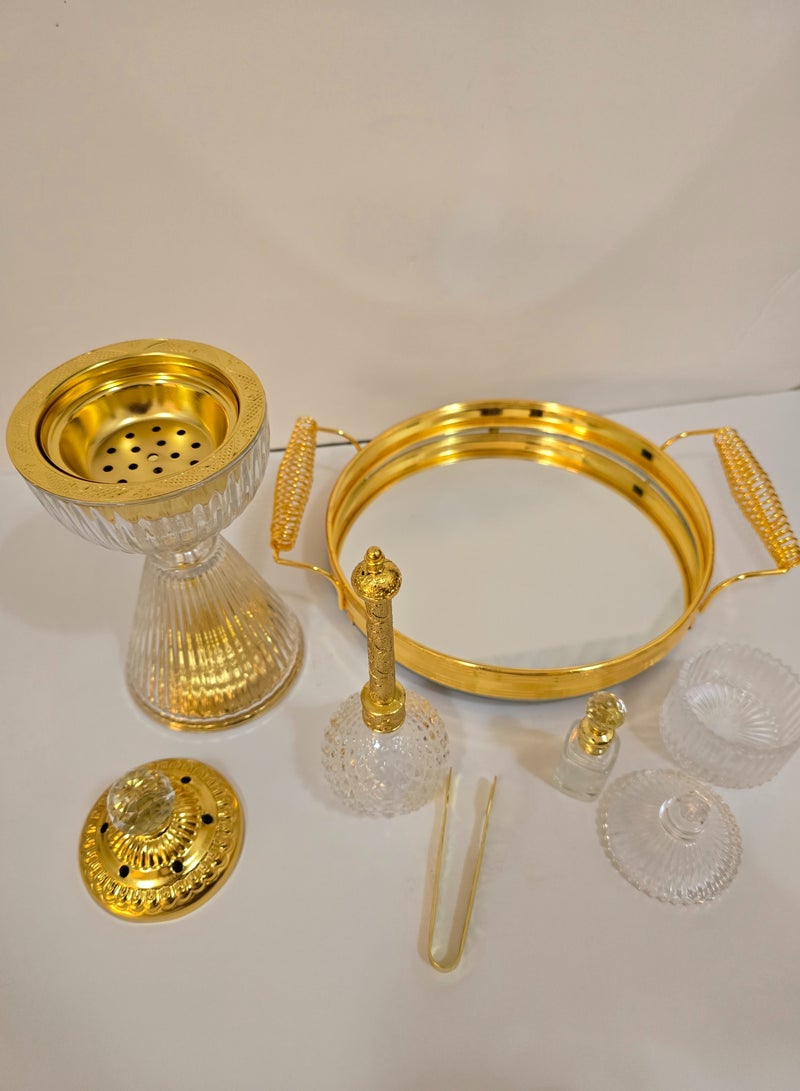 Smoker set - Consists of (smoke - incense burner - tongs - perfume sprayer - tula stick - round tray)  - Image 4