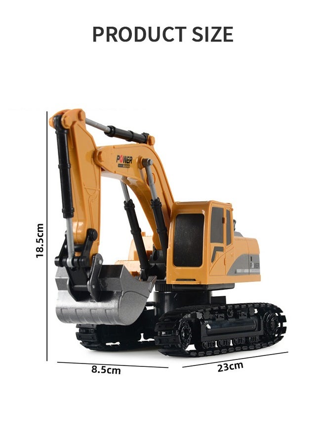 GROIC - Remote Control Excavator Toy Truck RC Excavator with Metal Shovel Lights Sounds Rechargable Engineering Sand Digger Construction Vehicle Toy Gift for Boys Girls Kids & Children - Image 1
