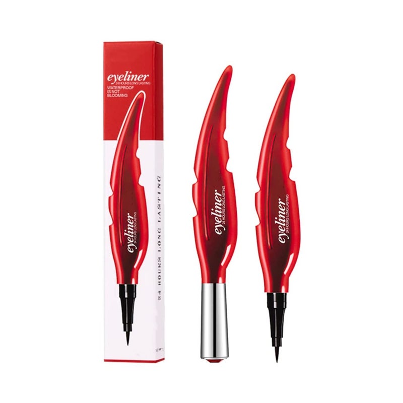 SOLARAE 2 Pcs Waterproof Liquid Eyeliner, Super Slim Eyeliner Pencil Long-Lasting Liquid Eyeliner Quick Drying Eyeliner Smooth Gliding Eyeliner Smudgeproof Liquid Eyeliner All Day Wear Liquid Eyeliner - Image 1
