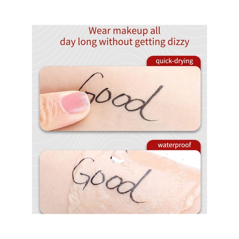 SOLARAE 2 Pcs Waterproof Liquid Eyeliner, Super Slim Eyeliner Pencil Long-Lasting Liquid Eyeliner Quick Drying Eyeliner Smooth Gliding Eyeliner Smudgeproof Liquid Eyeliner All Day Wear Liquid Eyeliner - Image 5