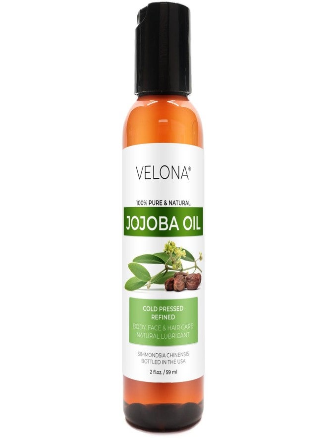 velona Jojoba Oil 2 fl oz | 100% Pure and Natural Carrier Oil | Clear, Refined, Cold Pressed | Moisturizing Face, Hair, Body and Skin Care | Use Today - Enjoy Results - Image 1