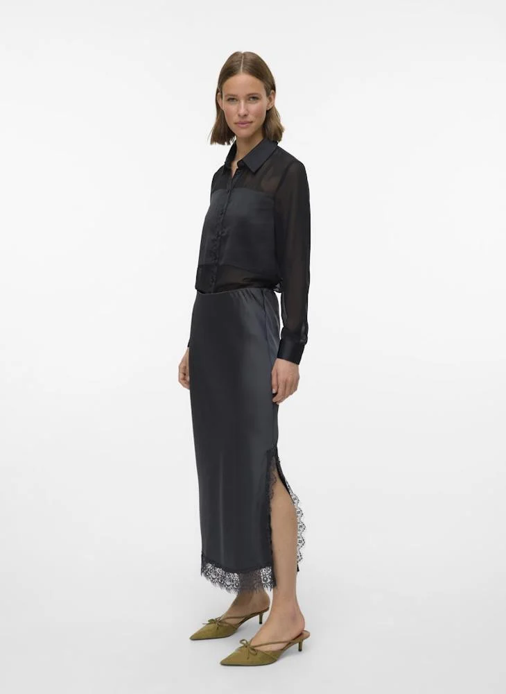 Vero Moda  Vmhaisley Lace Detail Maxi Skirt for Women | Best Price UAE