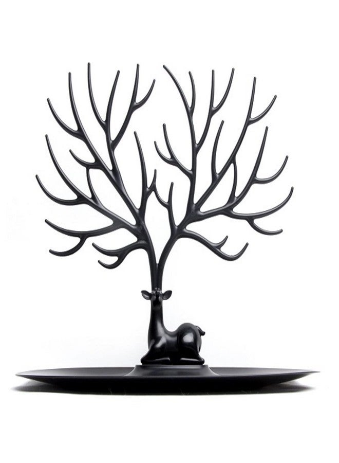 DeoDap Deer Jewelry Holder Deer Tree Jewelry Tower Stand for Earrings Necklace Jewelry Organizer Display (Random Color) - Image 1