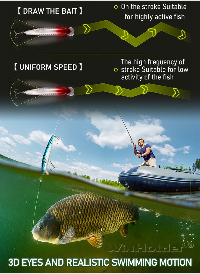 WinHolder - 54 Pcs Fishing Lures Set, Soft Bait Hook With Fishing Tackle Box,Fishing Gear,Bass Lures - Image 1