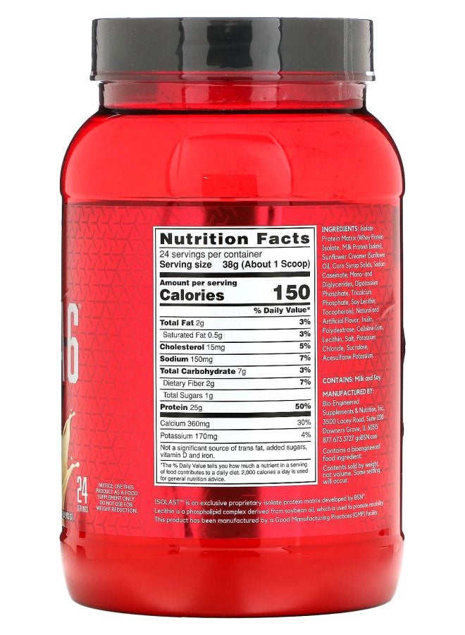 BSN Syntha-6® Isolate Protein Powder Drink Mix Vanilla Ice Cream 2.01 lbs (912 g) - Image 2