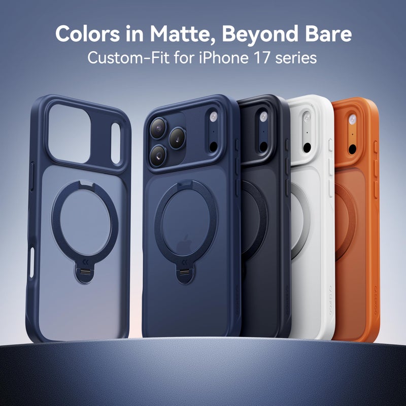 CASEKOO Official Blue for iPhone 17 Pro Max Case with 360 Spin Magnetic Stand [Camera Protection] [18FT Military Grade Protection] [Fit for MagSafe] Shockproof Ring Grip Matte 6.9 Inch - Image 2
