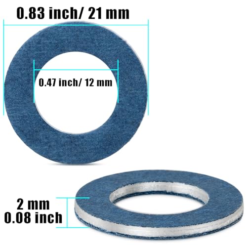 FANHAY 100pcs Oil Drain Plug Gasket Washer for Toyota Lexus Scion Aluminum M12 Crush Washer Seals Rings Replaces# 90430-12031 90430-12031 - Image 3