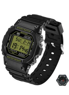 Sanda Watches for Men Water Resistant Digital Sports Watch 329 50mm Black With Gift Box  - Image 1