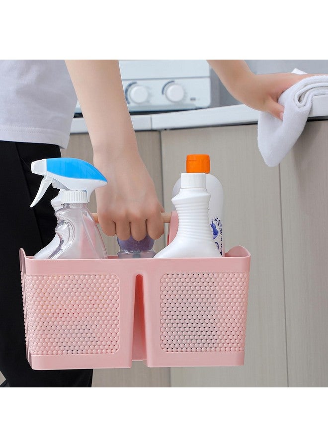 rejomiik rejomiik Portable Shower Caddy Basket Plastic Cleaning Caddy Organizer Storage Tote with Handle for Bathroom, College, Dorm Room Essentials, Pink  - Image 5