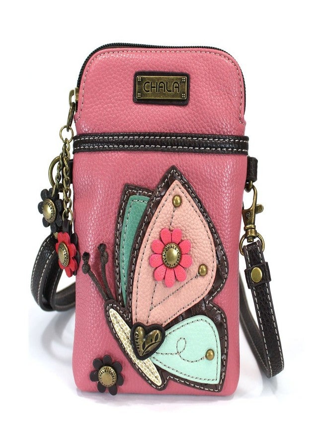 Chala Handbags Charming Butterfly Theme Collection (Pink Phone Purse) Small - Image 1