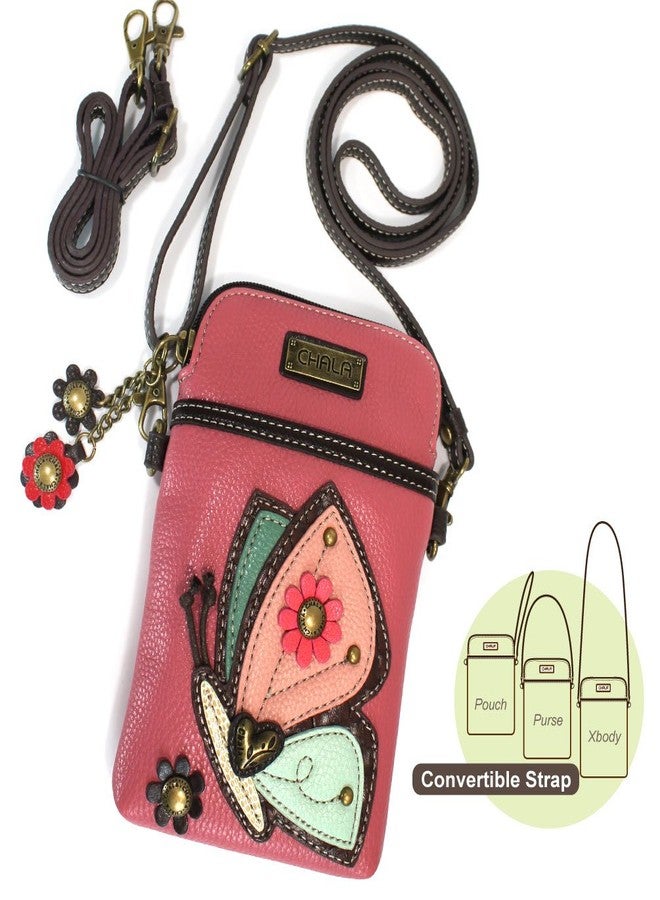 Chala Handbags Charming Butterfly Theme Collection (Pink Phone Purse) Small - Image 2