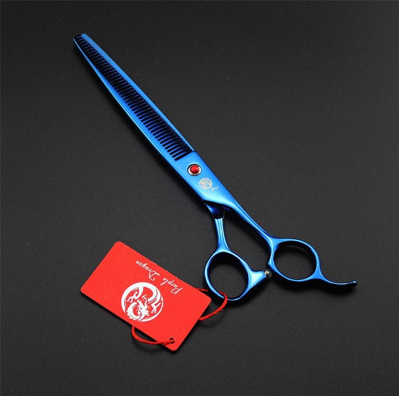 Purple Dragon 8.0" Titanium Multicolor Professional Pet Grooming Scissors Set,Straight & Thinning & Curved Scissors Shear with Bag for Dog Cat Grooming - Image 3