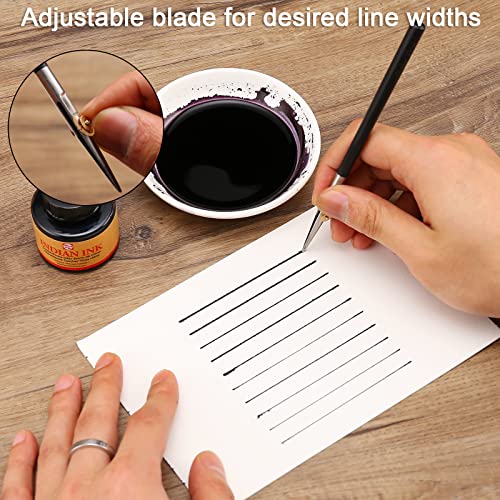 LOONENG Ruling Pen for Masking Fluid, Designed for Cartography, Calligraphy, Fine Line Drawing and Technical Drawings, Suitable for Use with Masking Fluid, Drawing Ink, Indian Ink and Gouache - Image 4