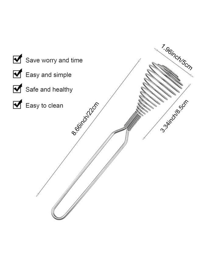 LUFMWCWD Varilety Stainless Steel Spring Coil Whisk Wire Whip Cream Egg Beater Gravy Cream Hand Mixer Kitchen Tool Accessories For Mixing, Blending, Beating, Stirring, Cooking - Image 2