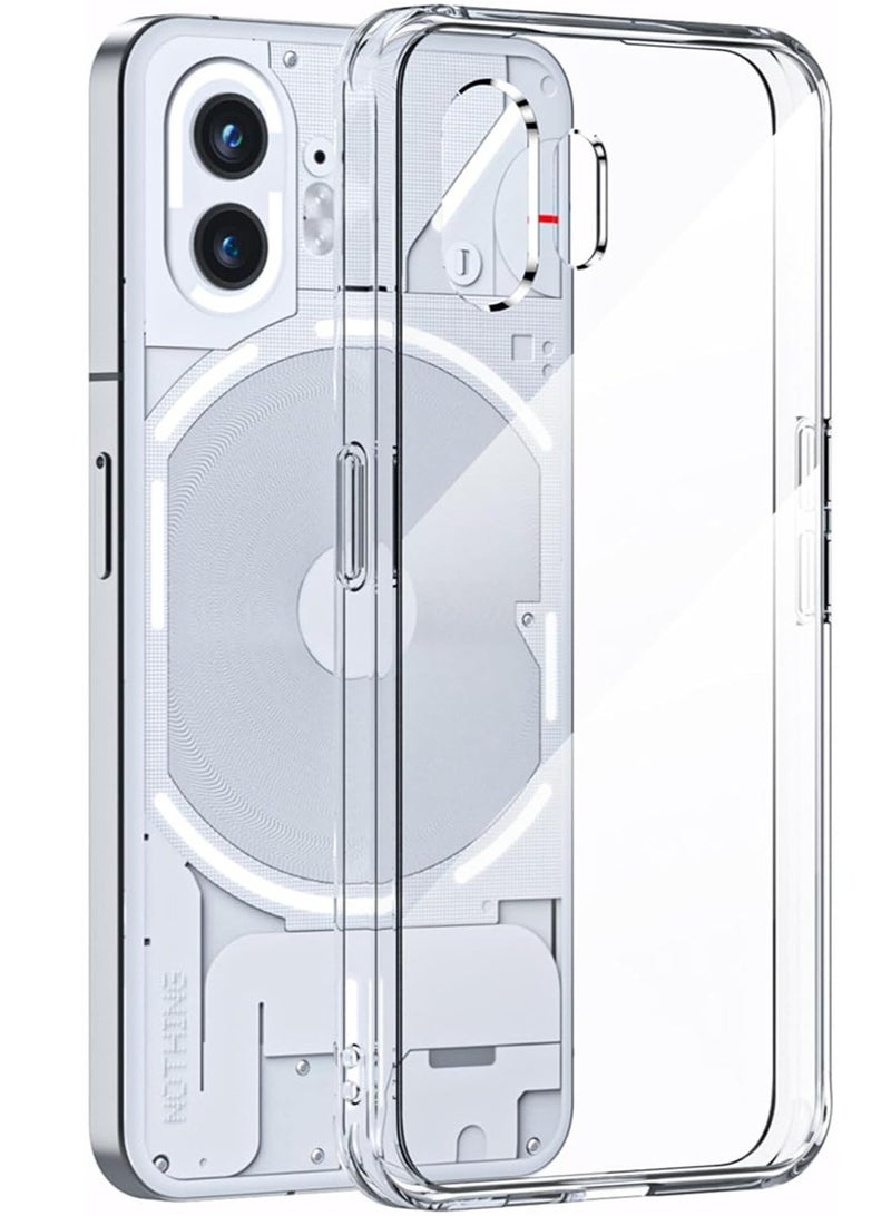 ELTRAZONE Nothing Phone 2 Case Clear, Hard PC Back + Soft TPU Bumper Crystal Clear Slim Fit Lightweight Transparent Skin Cover Shockproof Non-Slip Anti-Yellow Heavy Duty Protection (Clear) - Image 1