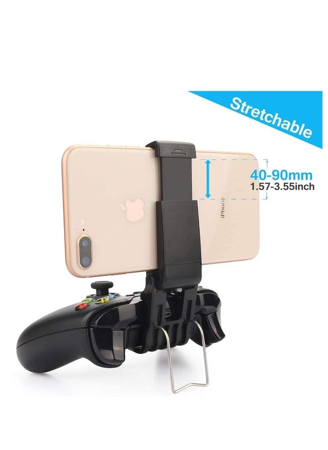 Generic Controller Phone Mount Clip for Xbox One, Foldable Mobile Phone Holder for Game Controller, Smartphone Clamp Game Clip for Xbox One S/X, for Steelseries Nimbus and for XL Wireless Controllers  - Image 2