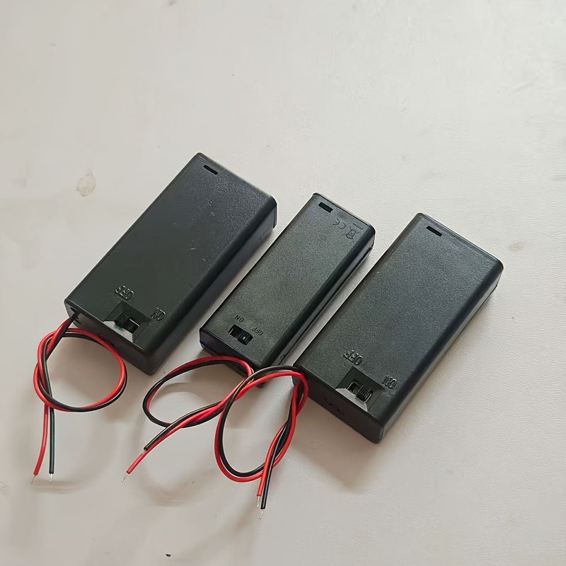 3 قطع حامل بطاريات منزلية 2 AA و2 AAA وعلب بطارية 9 فولت - Image 1