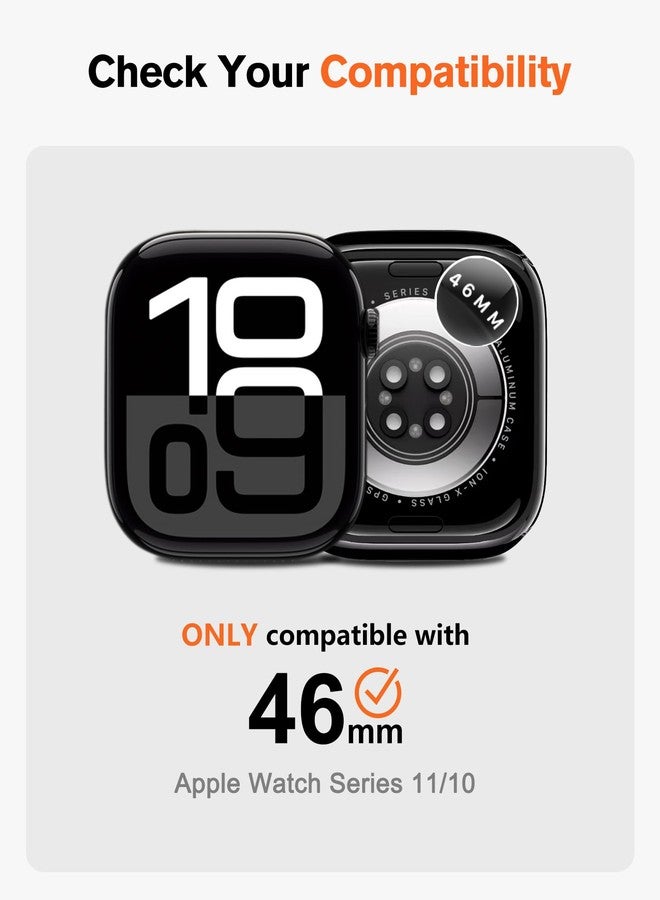 امباند جراب amBand المعدني متوافق مع ساعة Apple Watch Series 10 مقاس 46 مم، واقي متين W1 [حوّله إلى مظهر Ultra 2/1]، إطار صلب مع غطاء خلفي، إكسسوارات أنيقة لساعة iWatch الرجالية، تيتانيوم طبيعي - Image 2