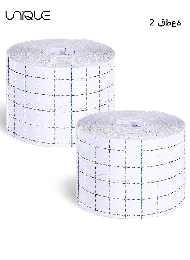Unique 2 Rolls Non-Woven Cover Roll Stretch Tape Non-Woven Adhesive Bandages Breathable Bandage Tape Cohesive Wrap Bandages Protective Stretch Bandage Roll Film (2 Inch x 10.94 Yard)  - Image 1