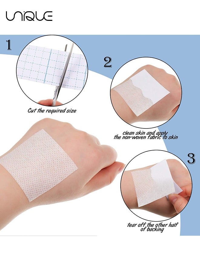Unique 2 Rolls Non-Woven Cover Roll Stretch Tape Non-Woven Adhesive Bandages Breathable Bandage Tape Cohesive Wrap Bandages Protective Stretch Bandage Roll Film (2 Inch x 10.94 Yard)  - Image 5