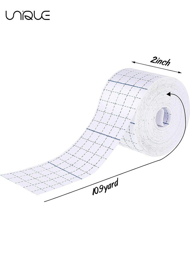 Unique 2 Rolls Non-Woven Cover Roll Stretch Tape Non-Woven Adhesive Bandages Breathable Bandage Tape Cohesive Wrap Bandages Protective Stretch Bandage Roll Film (2 Inch x 10.94 Yard)  - Image 2