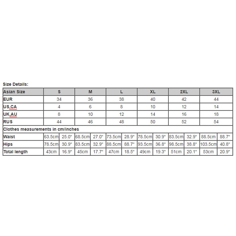 Women Running Shorts: Precise Waist Hip Length Measurements - Multiple Size Options for US CA UK AU RU Sizes, for Fitness Workout Gym Yoga Casual Wear - Image 4