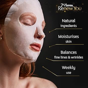 7th Heaven Renew You Pro Age Bamboo Sheet Mask with Vitamin B5 for Deep Skin Balance - Image 3
