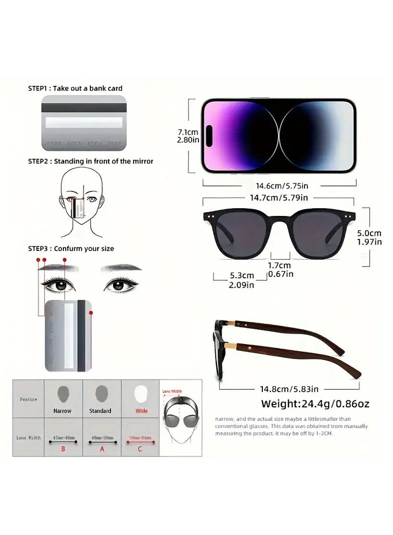 بولايت نظارات شمسية أنيقة مربعة الشكل للنساء والرجال، ظلال شمسية للقيادة على الشاطئ والسفر - Image 5