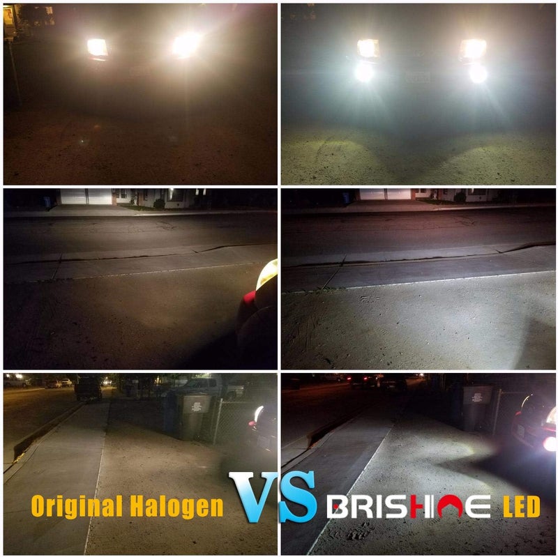 BRISHINE H3 LED Fog Light Bulbs 6000K Xenon White, Extremely Bright 2525 Chips H3 LED Bulbs for Car Fog Lights, Daytime Running Lights DRL(Pack of 2) - Image 3