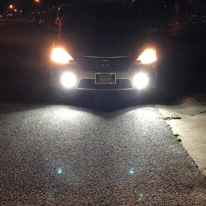 BRISHINE H3 LED Fog Light Bulbs 6000K Xenon White, Extremely Bright 2525 Chips H3 LED Bulbs for Car Fog Lights, Daytime Running Lights DRL(Pack of 2) - Image 4