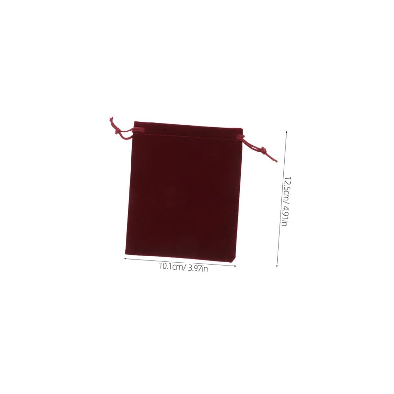 10Pcs Small Flannel Drawstring Pouches For Jewelry Storage And Party Favors - Image 3