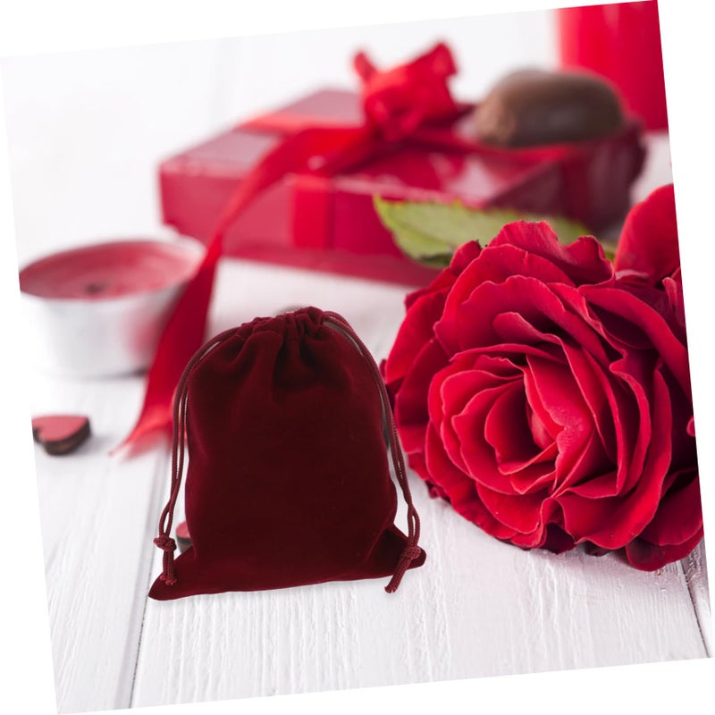 10Pcs Small Flannel Drawstring Pouches For Jewelry Storage And Party Favors - Image 5
