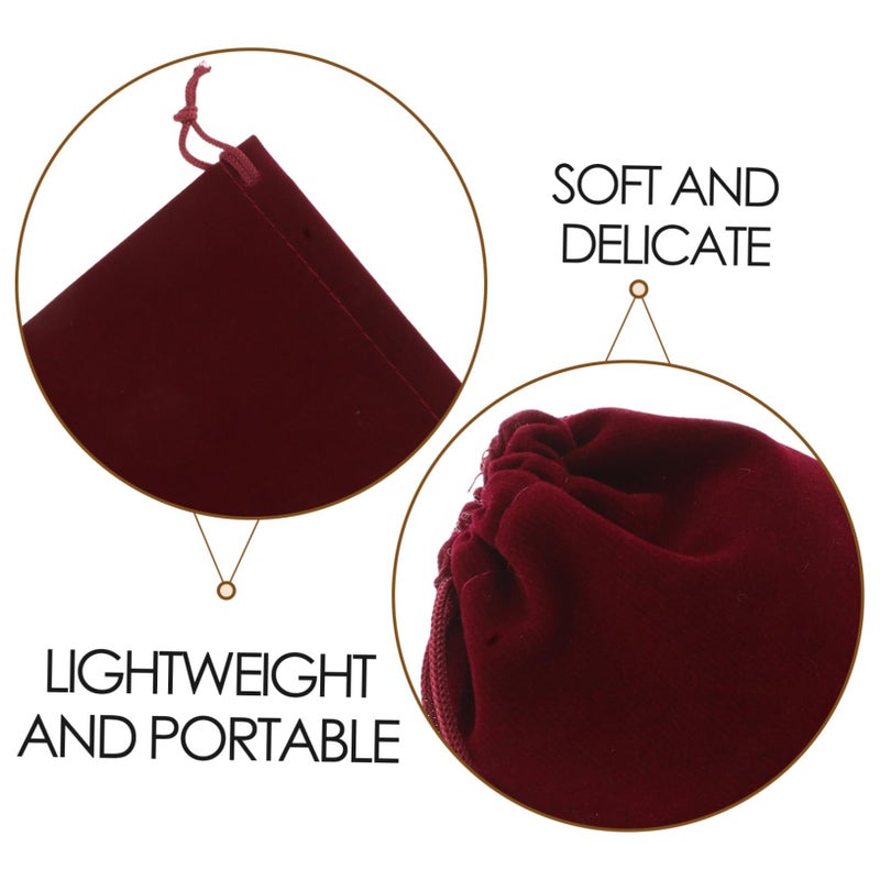 10Pcs Small Flannel Drawstring Pouches For Jewelry Storage And Party Favors - Image 4