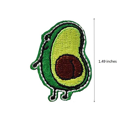 Cute-Patch Mini Avocado Embroidered Iron on Patch Gag Gifts Funny Meme Hat Pin DIY - Image 2