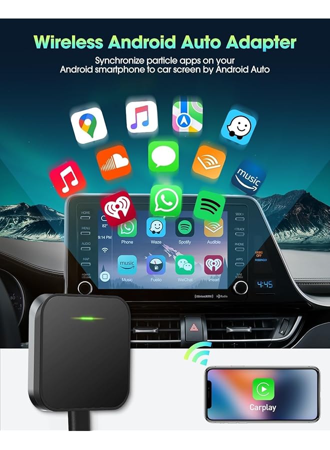 KASTWAVE Wireless Carplay Adapter For Iphone, Carplay Dongle Converts Wired To Wireless, Bluetooth & Wifi Auto-Connect, Online Update, Compatible With Cars From 2015 & Ios 9+ - Image 5