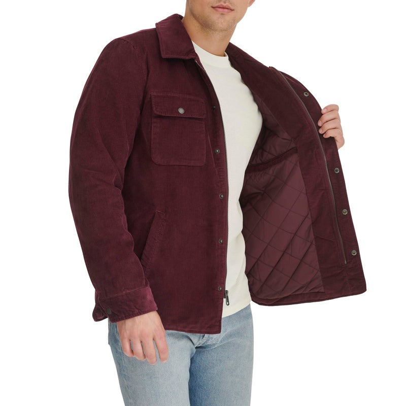 Levi's Men's Corduroy Shirt Jacket, Burgundy Filled, Medium - Image 4