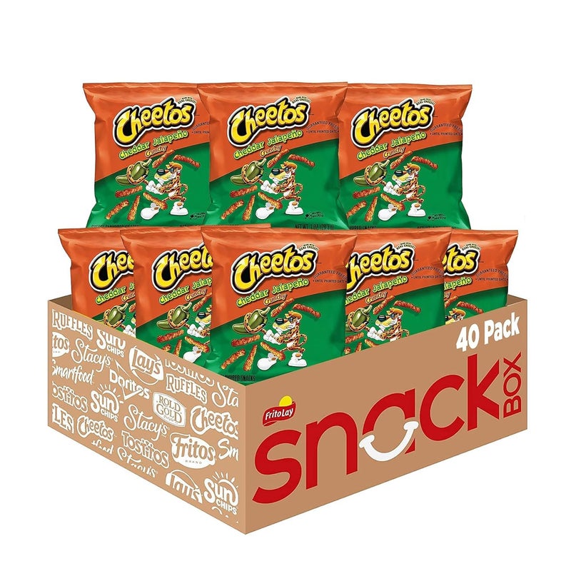 Cheetos Cheese Flavored Snacks Cheddar Jalapeno Crunchy 1 Ounce Pack of 40 - Image 3