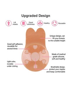 SYOSI Sticky Bra Adhesive Invisible Bra, Adhesive Lift Bra,Backless  Strapless Reusable Push Up Lift Nipple Covers for Women (2 Pairs，Medium) UAE