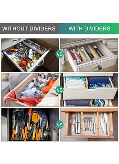 LENND Drawer Dividers Bamboo Separators Organization Expandable Organizers for Kitchen Bedroom Bathroom Dresser Office 4-pack (43-56cm)  - Image 4