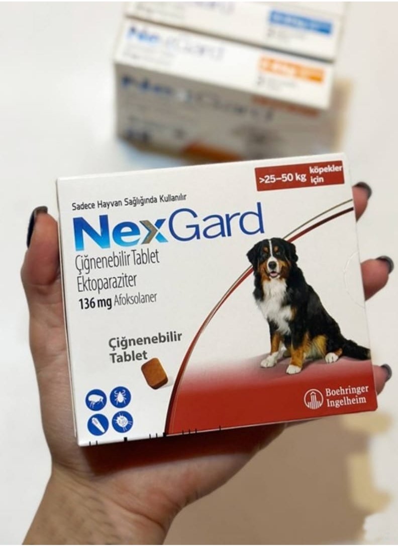 NexGard NexGard Chewable Tablet for Large Dogs (25-40 kg) – Fast-Acting Flea & Tick Protection, Beef-Flavored Monthly Treatment  - Image 5
