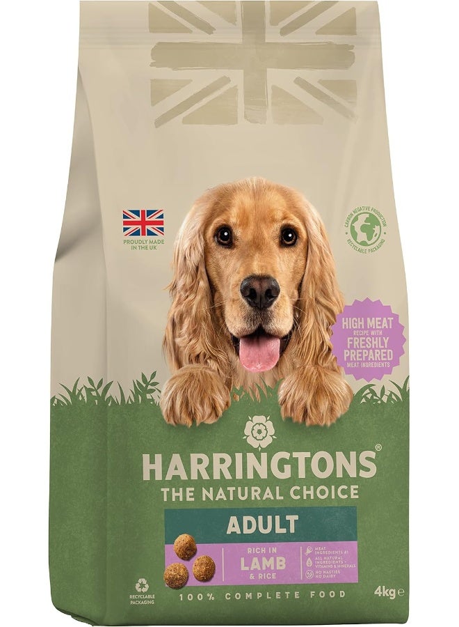 Harringtons Complete Lamb Rice Adult Dry Dog Food 4Kg - Image 1