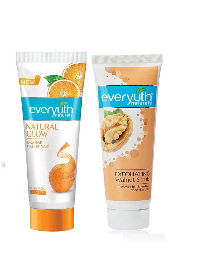 Everyuth Advanced Orange Peeloff Mask 90Gm And Exfoliating Walnut Scrub 100Gm - Image 1