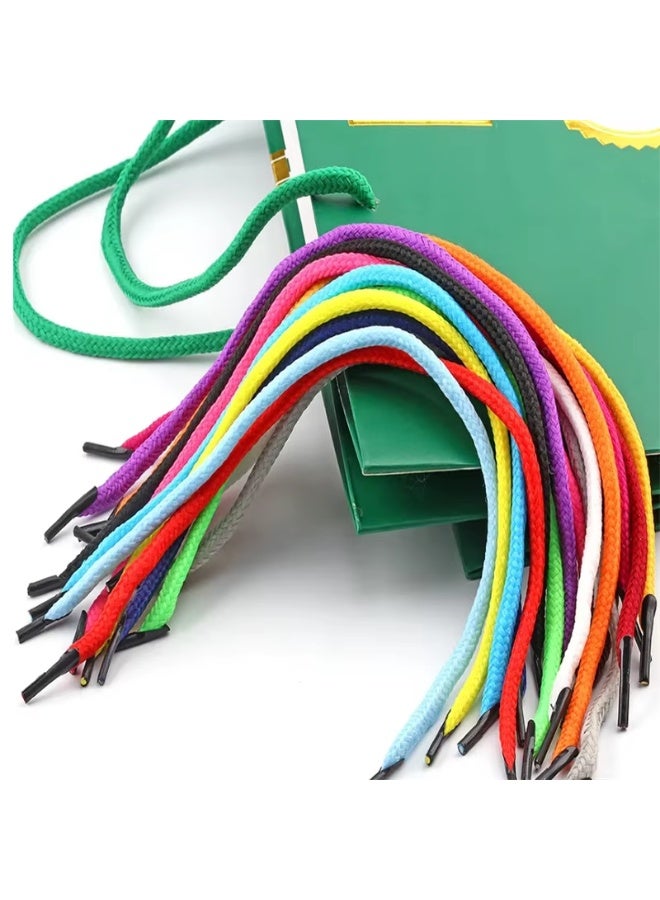 حبل مقبض كيس ورقي مضفر من البوليستر لاستبدال خيط كيس التسوق | 35 سم | أبيض - Image 3