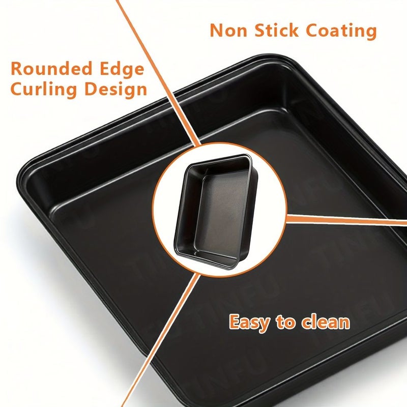 Large Black Non-Stick Carbon Steel Baking Tray for Oven and Air Fryer - Image 5