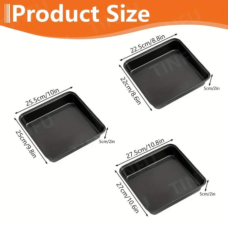 Large Black Non-Stick Carbon Steel Baking Tray for Oven and Air Fryer - Image 3